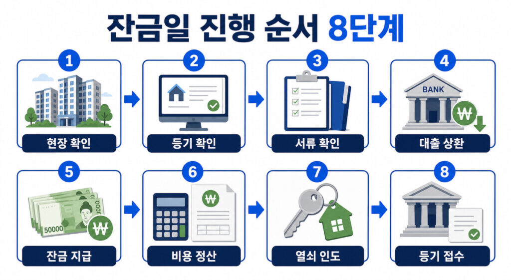 아파트 매매 잔금일 진행 순서 8단계
